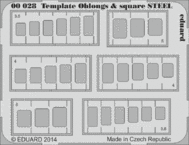 Template oblongs &amp; square STEEL 