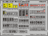 F-18 placards 1/32 