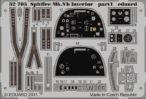 スピットファイア Mk.Vb　内装　接着剤塗布済 1/32 