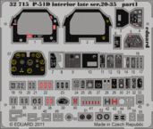 P-51D　内装　後期型シリーズ20-35　接着剤塗布済 1/32 