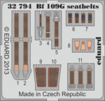 Bf 109G seatbelts 1/32 