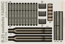 B-25 seatbelts FABRIC 1/32 