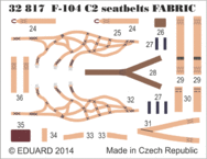 F-104 C2 seatbelts SUPERFABRIC 1/32 