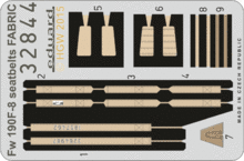 Fw 190F-8　シートベルト　ファブリック 1/32 