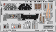 Bf 109E-3　内装　接着剤塗布済　 1/32 