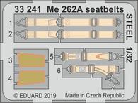 Me 262A seatbelts STEEL 1/32 