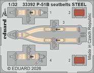 P-51B upínací pásy STEEL 1/32 