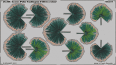 葉っぱ　ワシントンヤシ Washington Filifera　塗装済 1/35 