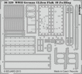 WWII German 12.8cm FlaK 40 Zwilling 1/35 
