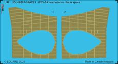 PBY-5A rear interior ribs &amp; spars SPACE 1/48 