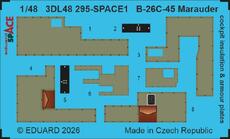 B-26C-45 Marauder cockpit insulation &amp; armour plates SPACE 1/48 