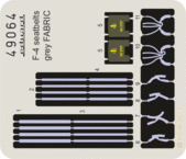F-4　シートベルト　灰色　ファブリック 1/48 