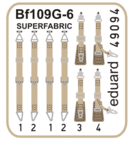 Bf 109G　シートベルト　スーパーファブリック 1/48 
