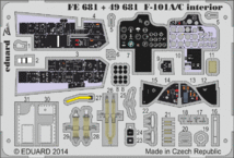 F-101A/C　内装　接着剤塗布済 1/48 