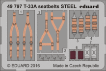 T-33A upínací pásy OCEL 1/48 