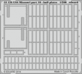 USS Missouri část 10 - pláty trupu 1/200 