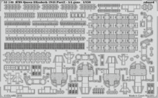 HMS クイーンエリザベス 1943 　パートII　対航空機銃砲　 1/350 