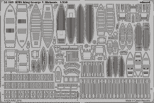HMS King George V lifeboats 1/350 