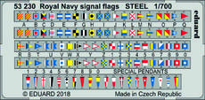 Royal Navy signal flags STEEL 1/700 