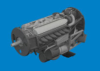P-40N engine PRINT 1/48 
