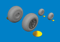 P-40N wheels cross tread 1/48 