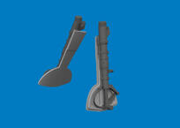 Bf 109G undercarriage legs PRINT 1/48 