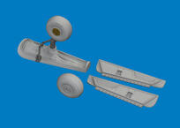 P-40K tail wheel bay PRINT 1/48 