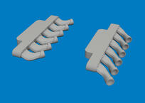 Spitfire Mk.IX exhaust stacks rounded PRINT 1/48 