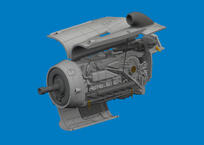 Bf 109K-4 motor PRINT 1/72 