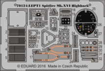 スピットファイア Mk.XVI ハイバック　エッチングパーツセット 1/72 