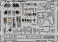 F6F-3　内装　接着剤塗布済 1/72 