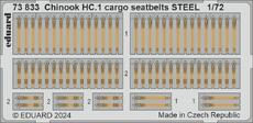 Chinook HC.1 cargo seatbelts STEEL 1/72 