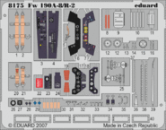Fw 190A-8/R2　オーバーツリーズ　エッチングパーツセット 1/48 
