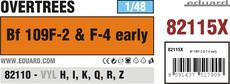 Bf 109F-2 &amp; F-4 early OVERTREES 1/48 