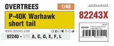 P-40K Warhawk short tail OVERTREES 1/48 