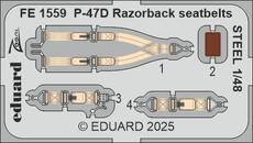 P-47D Razorback seatbelts STEEL 1/48 