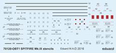Spitfire Mk.IX stencils  1/72 1/72 