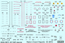 Bf 109F stencils 1/48 