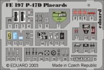 P-47D výrobní štítky, popisky 1/48 