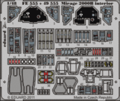 ミラージュ 2000B　内装　接着剤塗布済 1/48 