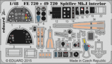 スピットファイア Mk.I　内装　接着剤塗布済 1/48 