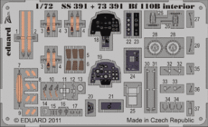 Bf 110B　内装　接着剤塗布済 1/72 