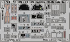 スピットファイア F Mk.22　内装　接着剤塗布済 1/72 