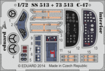 C-47　内装　接着剤塗布済 1/72 