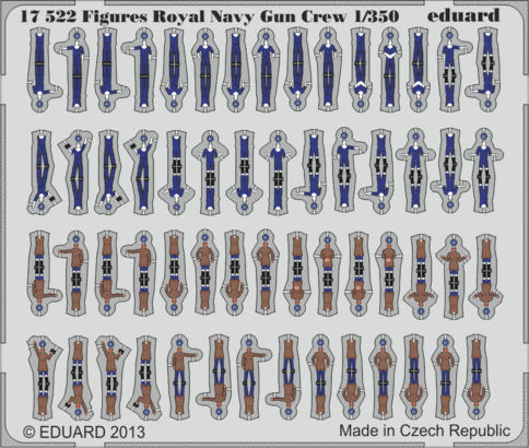 Figures Royal Navy Gun Crew S.A. 3D 1/350 