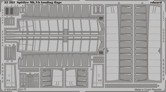 Spitfire Mk.Vb landing flaps 1/32 