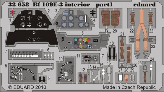 Bf 109E-3 interior S.A. 1/32  - 1