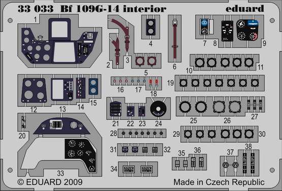 Bf 109G-14 interior S.A. 1/32 