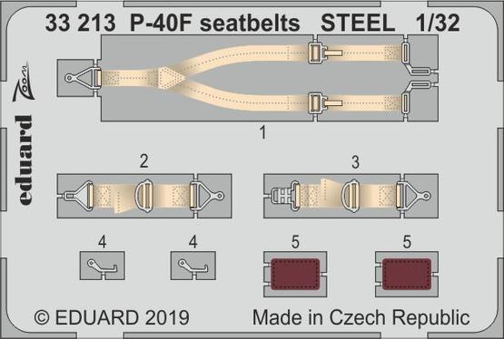 P-40F seatbelts STEEL 1/32 