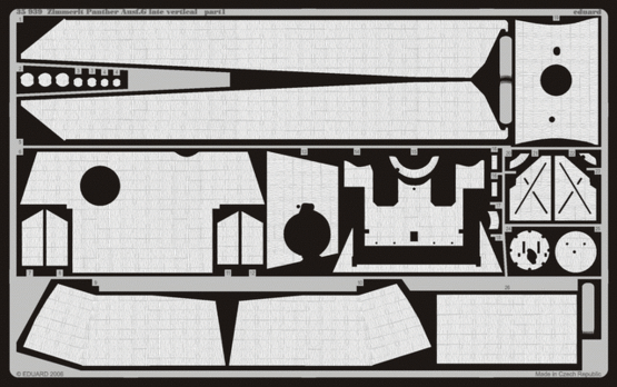Zimmerit Panther Ausf.G late vertical 1/35  - 1